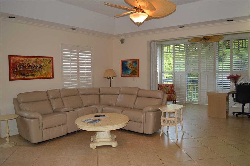 Beige sectional sofa in living room.