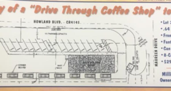 Drive-thru coffee shop site plan.