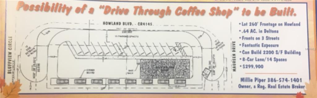 Drive-thru coffee shop site plan.