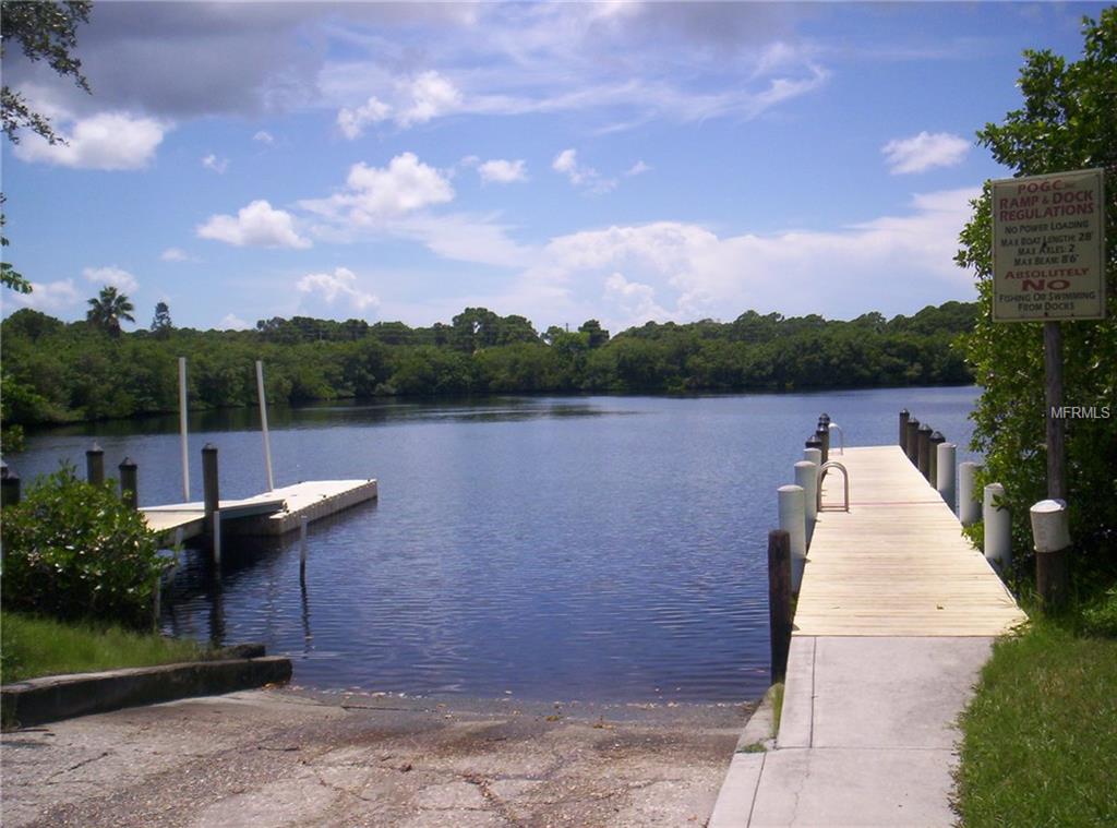 Boat ramp and dock with water access.