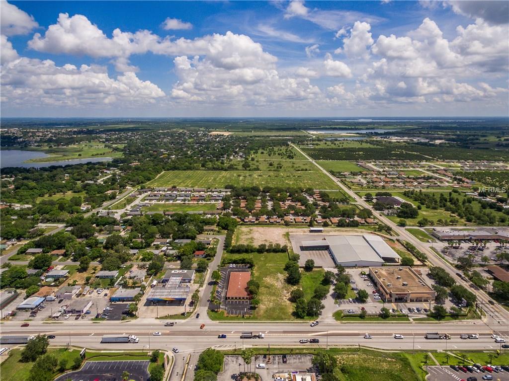 Aerial view of a commercial property.