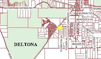 Map of Deltona, Florida showing streets.