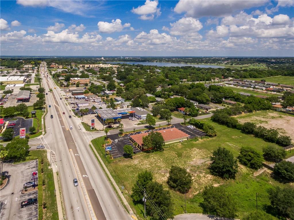 Aerial view of a commercial property.