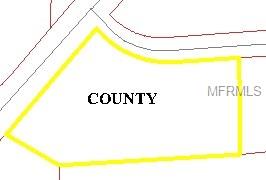 A map outlining a property in a county.