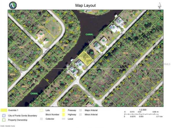 Map of Punta Gorda, Florida property ownership.