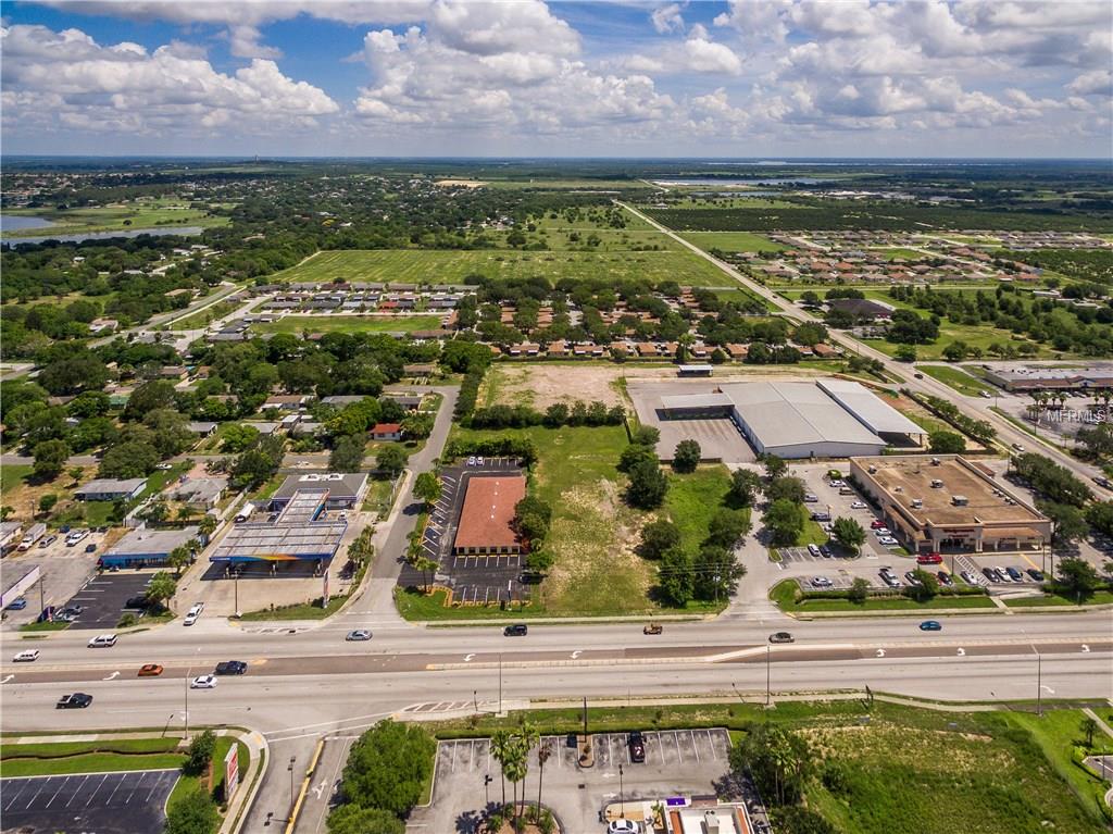 Aerial view of a commercial property.