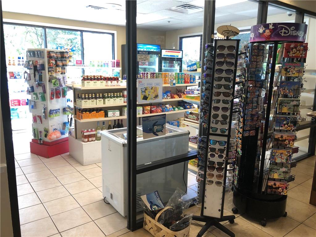 A well-stocked convenience store with souvenirs.