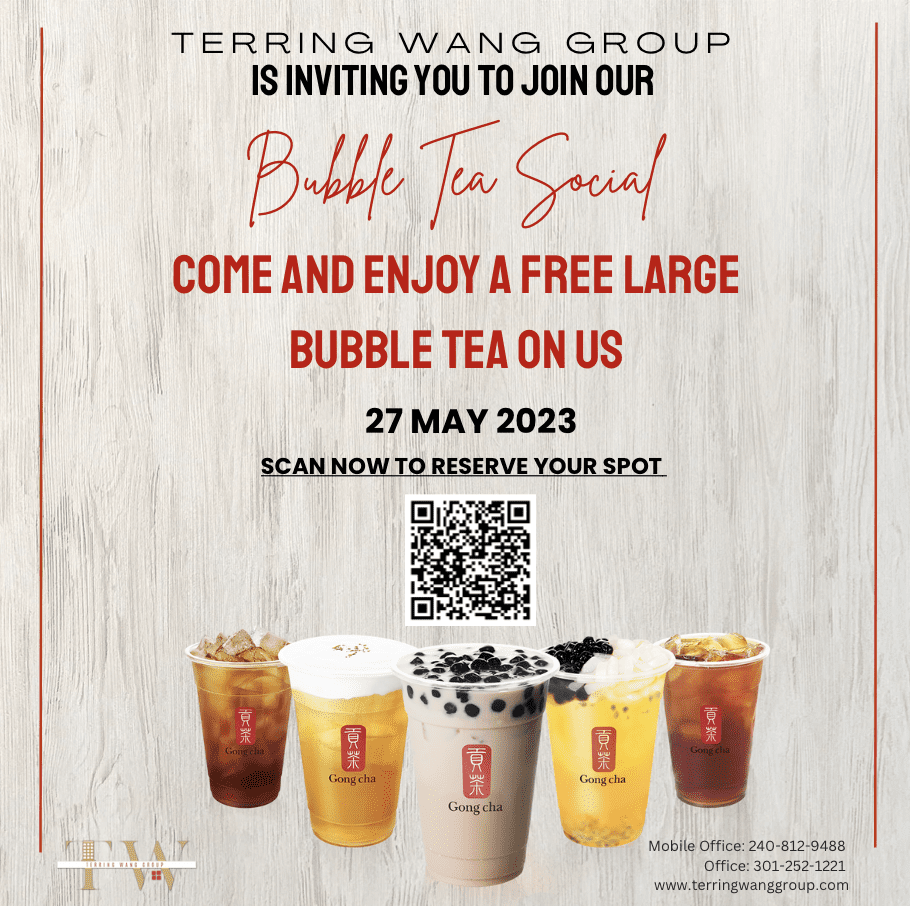 Free bubble tea social event on May 27th.