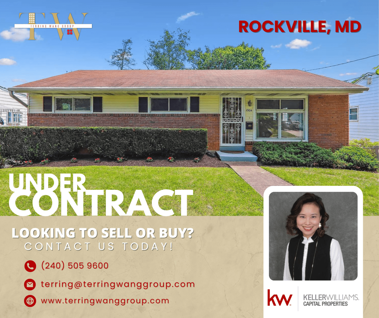 House in Rockville, MD under contract.