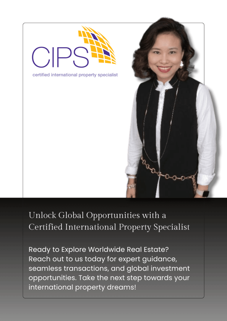 Smiling woman, certified international property specialist.