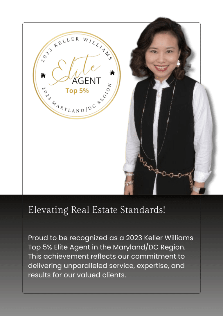 Woman smiling, 2023 Keller Williams Top 5% Elite Agent.