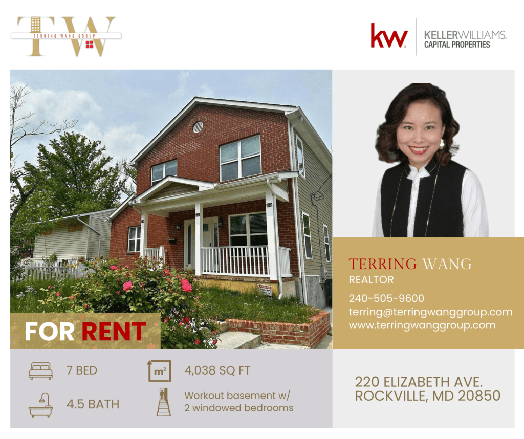 For Rent social post banner on the display