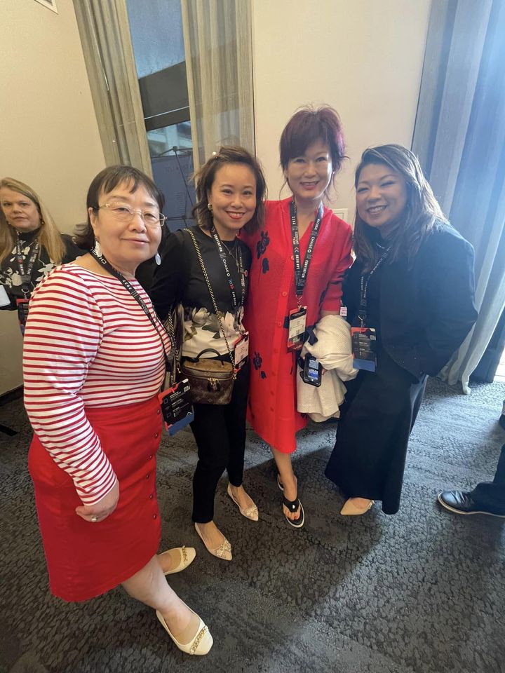 Women posing on Business Trip to San Diego