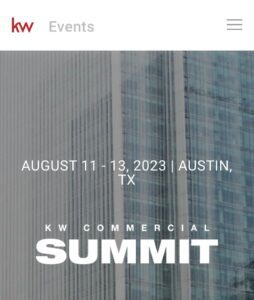 KW Commercial Summit in Austin, TX.