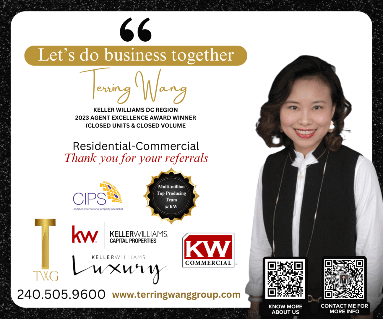 Terring Wang, realtor, Keller Williams.