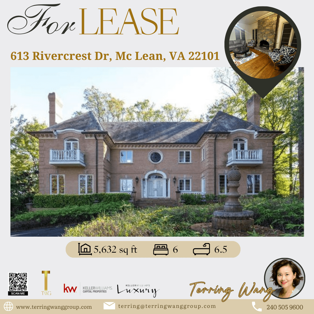 House for lease in McLean, Virginia.