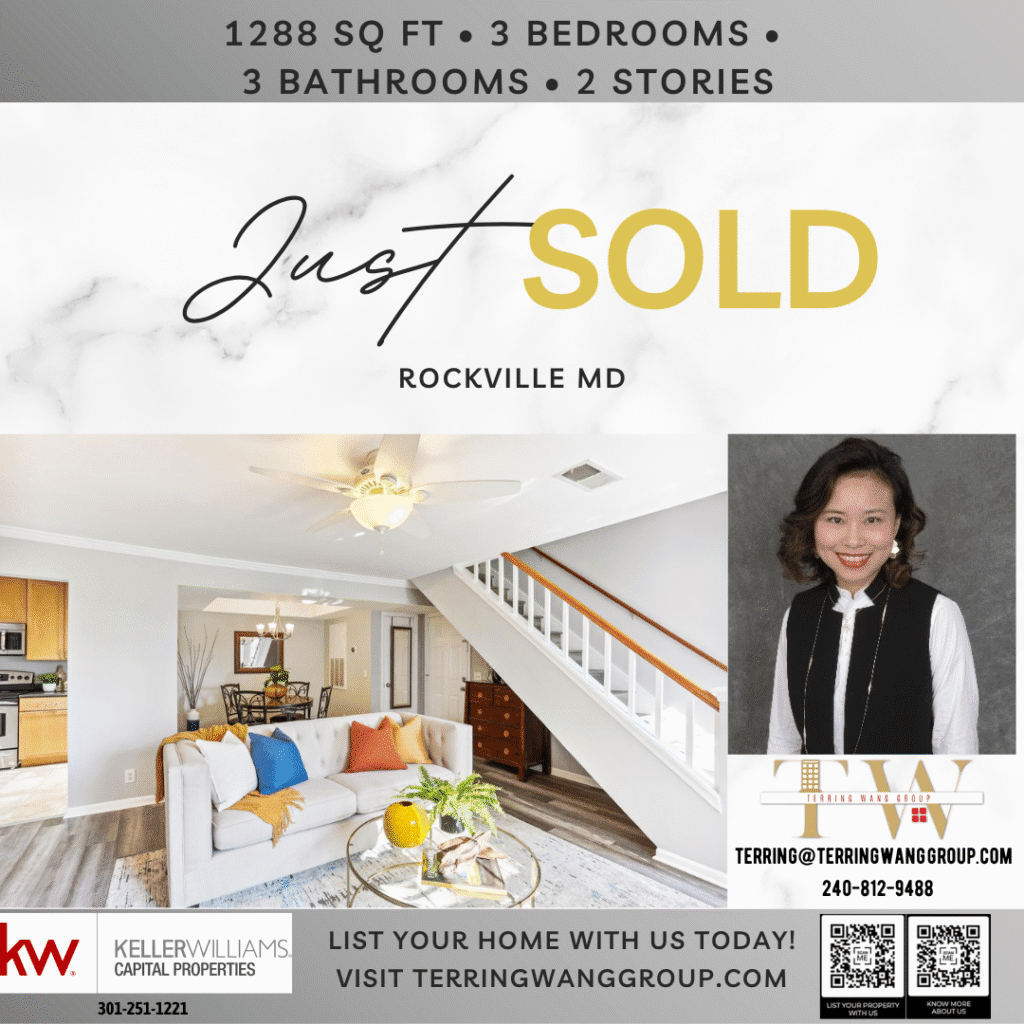 Real estate listing: sold, Rockville, MD home.